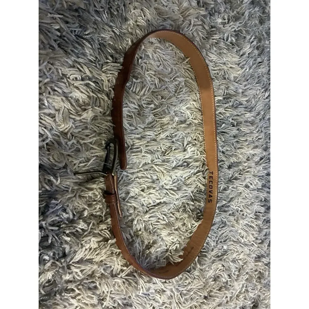 Tecovas Brown Genuine Ostrich Leather Belt Men’s Size 34 - 5 Hole - Handmade